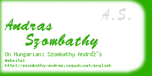 andras szombathy business card